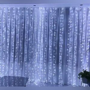 White LED Curtain String Lights
